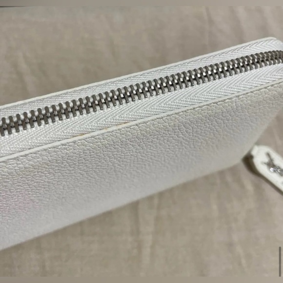 Auth SAINT LAURENT YSL Long Leather Wallet White F/S - Picture 12 of 17